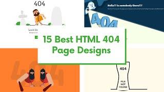 15 Best Creative 404 Page Design In HTML CSS | Coolest 404 Page Not Found Design Examples |