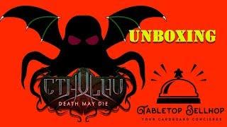 #Unboxing - Cthulhu Death May Die from CMON. A cooperative board game set in the Lovecraft Mythos.