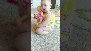 Thinks she's a Mommy #cutebaby #cute #trending