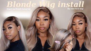 Blonde Wig Install (start to finish) YOU NEED THIS WIG BABE! ft megalook hair