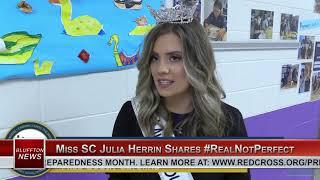 BLUFFTON NEWS | Miss SC Julia Herrin Shares Platform #RealNotPerfect | On Location | WHHITV