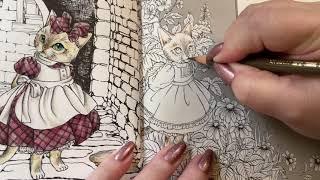 Adult Coloring -  Story of  Precious Cats by Nelco Neco