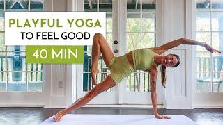 Playful Full Body Yoga to Feel Good - 40 Mins of Fun Yoga | Yoga with Kate Amber