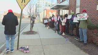 Starbucks workers in Richmond, Virginia petition outside cafe