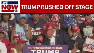 WATCH: Trump takes cover at rally, rushed off stage | LiveNOW from FOX