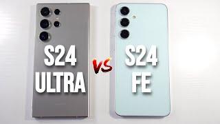 Samsung Galaxy S24 FE VS Samsung Galaxy S24 Ultra!  (Speed Test, Camera Comparison & PUBG)