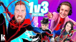 Can I Survive My Family in Fortnite? (1v3 Spider-Verse Challenge)