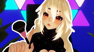 ASMR | Waifu Does Your Makeup | Personal Attention Roleplay [ VRChat V-Tuber ] [ Binaural Audio ]