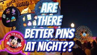 Scoring Cool Pins at Night|Disneyland Pin Boards & Castmember Trivia #disneypintrading