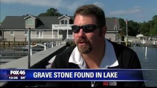 Mystery headstone found at the bottom of Lake Hickory   Story  WJZY