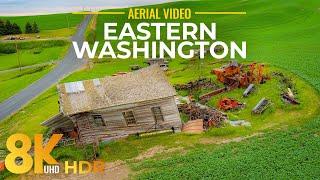 Flying over Eastern Washington & Columbia River Gorge - Drone Video of Scenic Landscapes in 8K HDR