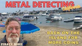 Metal Detecting back on the Island for more coins and a fish but no yacht
