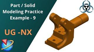 Siemens Unigraphics NX-Basic Part modeling Example 9 for beginners