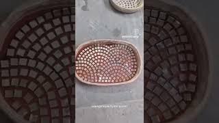 Mirror Mosaic Tray in Making