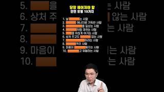 당장 헤어져야 할 인연 10가지 유형