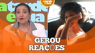 Bella Campos chora em entrevista com Huck e Sonia Abrão dispara: "Coisa teatralizada"