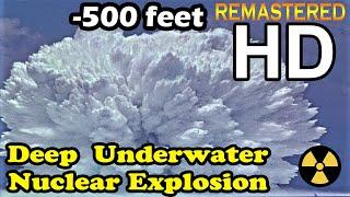 HD -500 Feet Deep Water Tsunami Nuclear Atomic Bomb Testing  Remastered footage 1958　 #AtomicBomb