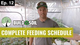 BuildASoil: FULL FEEDING SCHEDULE & PRODUCTS BREAKDOWN FOR PRE FLOWER (Season 5, Episode 12)