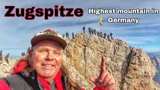 On top of the Zugspitze Highest Mountain  in Germany 2023