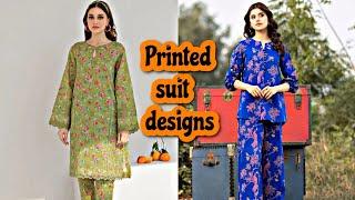 winter printed dress designs || Printed suit design ||#hastitching #fashion #dress