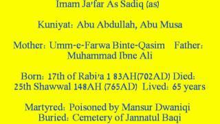 Imam Jafar As Sadiq(dua)