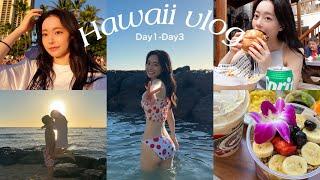 【ハワイvlog】彼氏と人生初の３泊４日ハワイ旅が最高に幸せすぎた