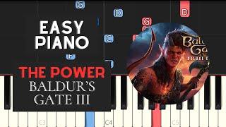 The Power (EASY Piano Tutorial) - Baldur's Gate 3