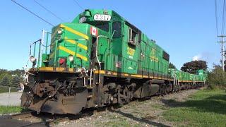 EMD Geeps & Slugs Lead NBSR Transfer Train at West Saint John, NB heading to Bay Shore Yard