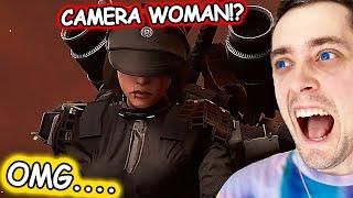 HUMAN FORM OF CAMERA WOMAN!? MINI TITAN CAMERA!?skibidi toilet 77 (part 2) reaction