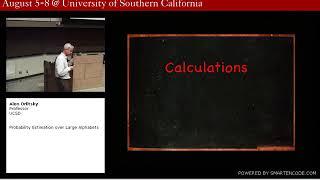 ITSOC School of Information Theory 2010: Alon Orlitsky, Part 2