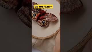 cute easy 3D embroidery butterfly  #embroiderydesign #embroidery