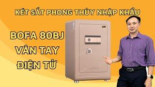 Két sắt phong thủy chất lượng nhập khẩu nguyên chiếc mở bằng vân tay | Két sắt bofa FB-V-80BJ