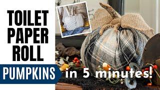 TOILET PAPER ROLL CRAFT | How to create this DARLING Fall pumpkin in just 5 minutes!