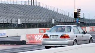 eBay Turbo Civic Hits The 1/4 Mile ( d16y7 ) on 8psi untuned. keeps up with a WRX + Auto Corvette