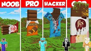 Dubai Chocolate Build Battle Challenge - Noob vs Pro vs Hacker vs God - Minecraft Animation