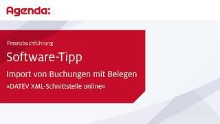 Import von Buchungen mit Belegen – Finanzbuchführung | Agenda-Software-Tipp