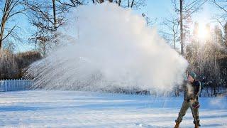 ¿MAGIA o CIENCIA? Agua hirviendo que se evapora a -30C