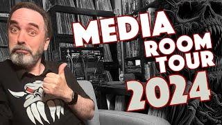 Media Room Tour 2024 | Metal Vinyl, CDs, Books, Gear and More