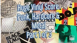 Punk Rock Vinyl Score !  Thrash,  Hardcore & Heavy Metal Record Collection Video 1 of 3