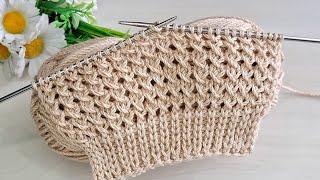 İki günde yelek örün okadar kolay ️İki şiş kolay örgü yelek model anlatımı ️Eays knitting crochet