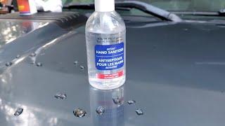 Hand Sanitizer to remove tree sap on vehicles paint