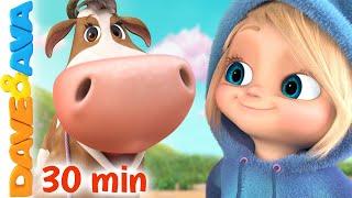  Skip to My Lou and More Nursery Rhymes |Farm Animals Song | Baby Songs by Dave and Ava 