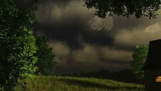 Calm Before the Storm Ambience (New Version) | Distant Thunder | Warm, Balmy & Windy | 3 HOURS