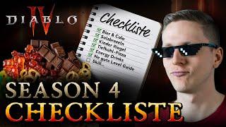 Die ULTIMATIVE Checkliste für den Season 4 Start! Leveln, Items & mehr