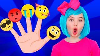 Finger Family Emoji Song | Kids Songs - Nick and Poli