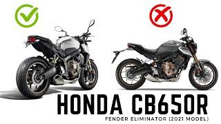 2021 Honda CB650R Fender Eliminator Install | Tail Tidy Upgrade  