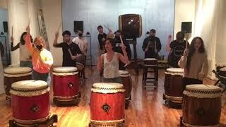 New York Adventure Club Taiko workshop at Taiko Masala Dojo in BK NY