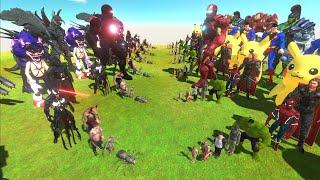 IRONMANS WAR - EVIL IRONMAN vs GOOD IRONMAN - Animal Revolt Battle Simulator