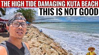 Condition of Kuta beach when the waves are big