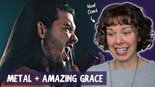 Vocal coach reacts to Dan Vasc for the first time - Vocal analysis of Amazing Grace